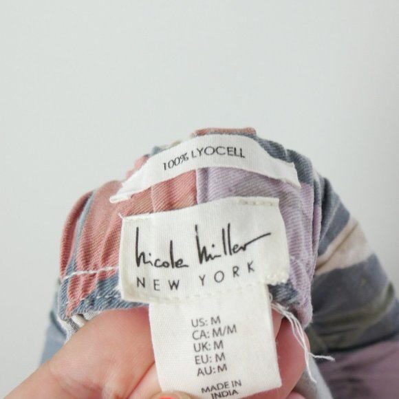 Nicole Miller Topical Patterned Jogger Dress Pants Lyocell Medium - Picture 10 of 11